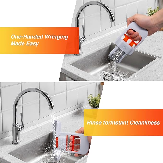 Mini Foldable Desktop Mop, Sponge Mop, Wet and Dry Use Cleaning System - Image 2