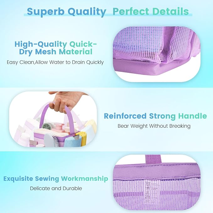 Mesh Shower Caddy for College Dorm Room Essentials for Girls - Image 3