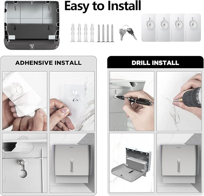 Multifold Paper Towel Dispenser Wall Surface Mounted Compatible - Image 2
