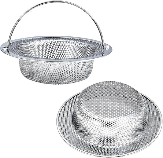Kitchen Sink Strainer, 4.5" Diameter, Stainless Steel, Rust Free and Dishwasher by JUNADAEL+J