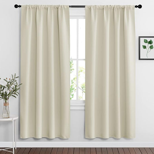 RYB HOME Curtains for Bedroom 72 inches Long, W 34 x L 72, 2 Panels by RYBHOME