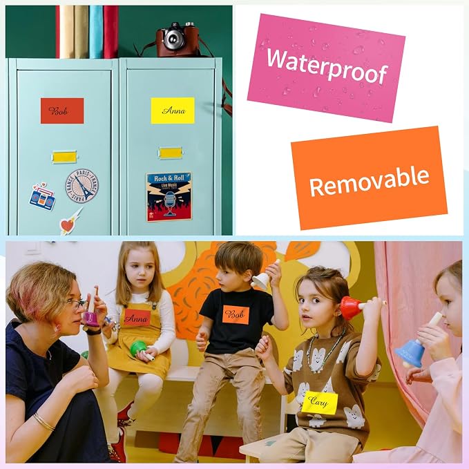 STARLIBOO Removable Colored Labels Stickers, 3X5 Inch Removable Large Label - Image 2