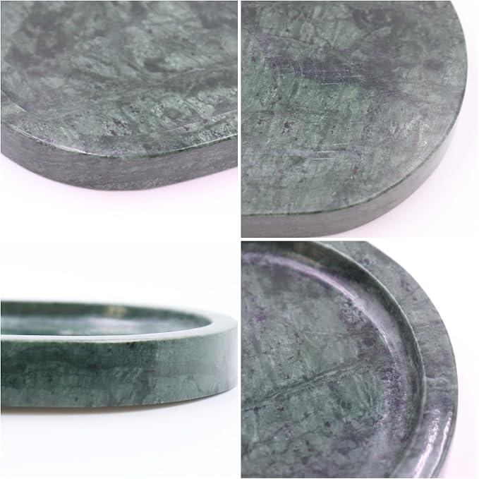 Natural Marble Tray, Oval Vanity Decorative Tray - Image 4