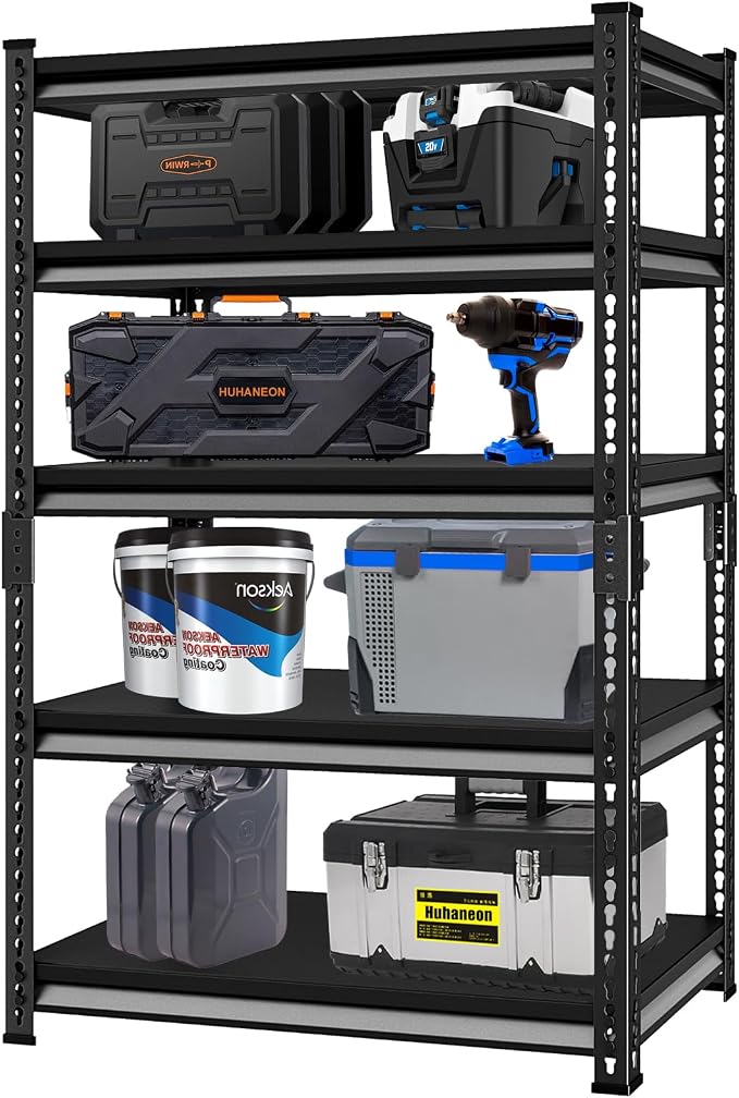 Adjustable Garage Storage Shelves, Metal Industrial Utility Shelf - Image 4