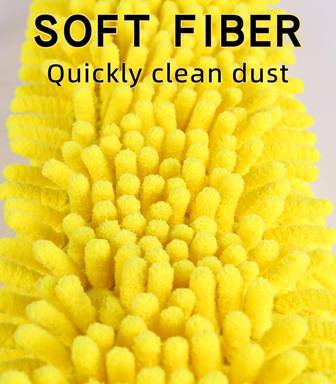 Flexible Fan Blade Cleaner Chenille Duster, Washable Hand Duster - Image 4