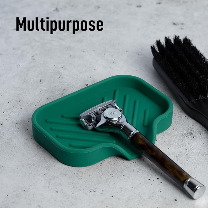 Zulay Kitchen Small Silicone Sponge Holder – Space-Saving Sink Organizer Tray - Image 5