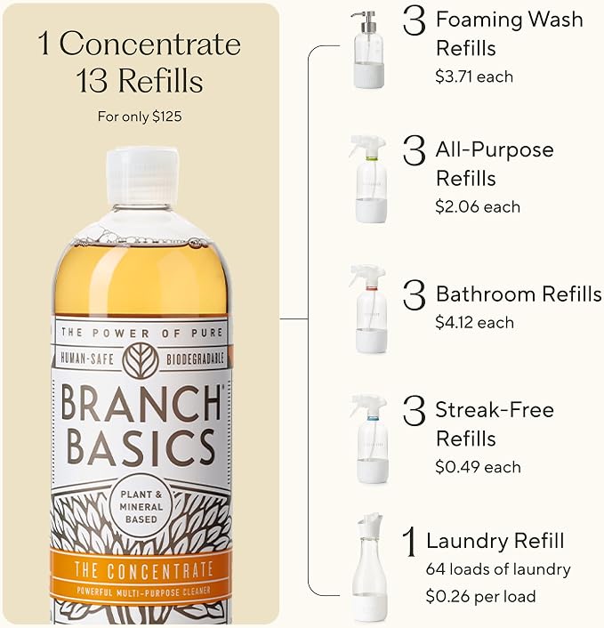 Branch Basics Premium Starter Kit in Glass: All Purpose Cleaner, Glass Cleaner - Image 6