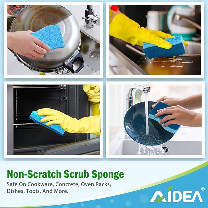AIDEA Sponges Kitchen, Non-Scratch Scrub Sponge, Sponges - Image 4
