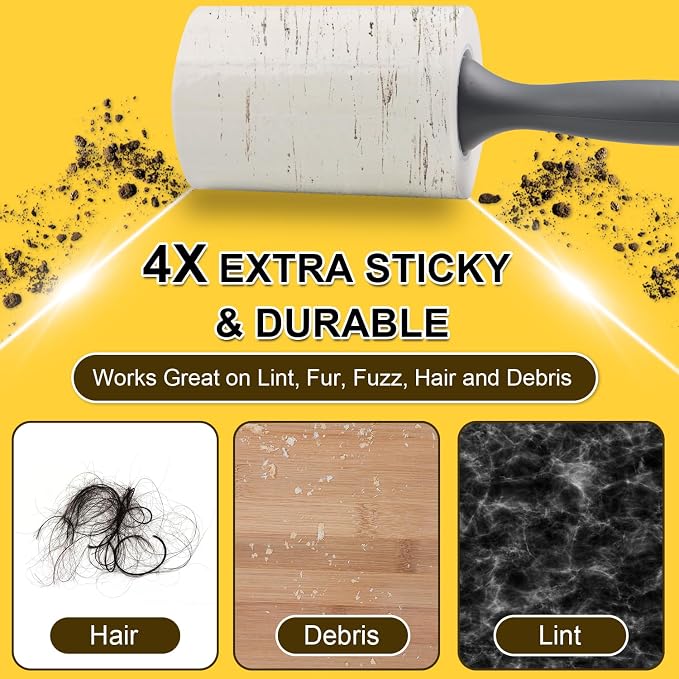 Extra Sticky Lint Rollers for Pet Hair, 250 Sheets, Lint Remover for Dog Cat - Image 6