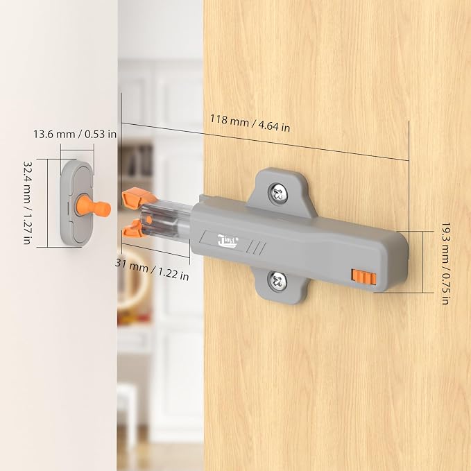 Jiayi Strong Heavy Duty Push Latch, Non-Magnetic RV Hidden Door Cabinet Latches - Image 6