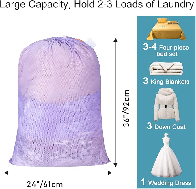 Polecasa Heavy Duty Diamond Large Mesh Laundry Bag - Image 2