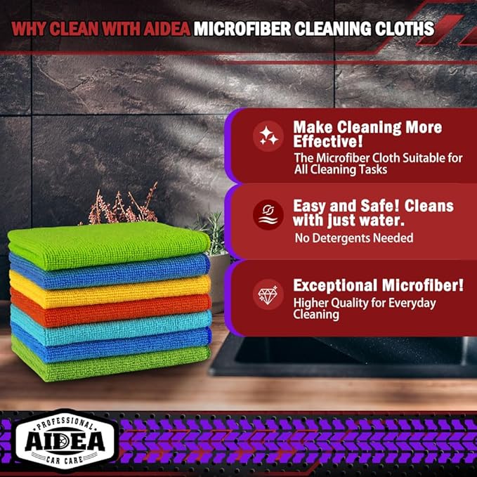 AIDEA Microfiber Cleaning Cloth, Microfiber Towels - Image 2