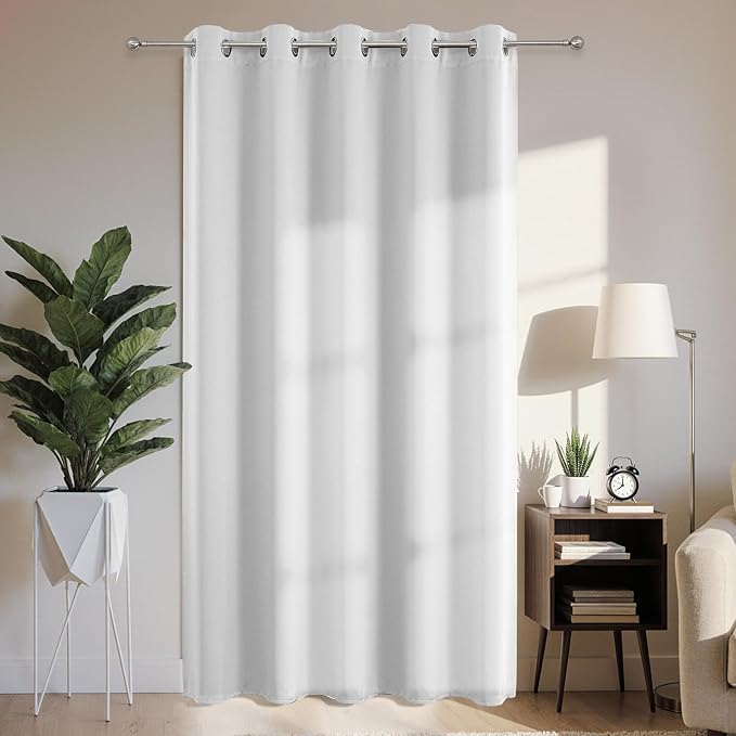 Joydeco Blackout Patio Sliding Door Curtains 108 Inches Long, Grommet Privacy by JOYDECO