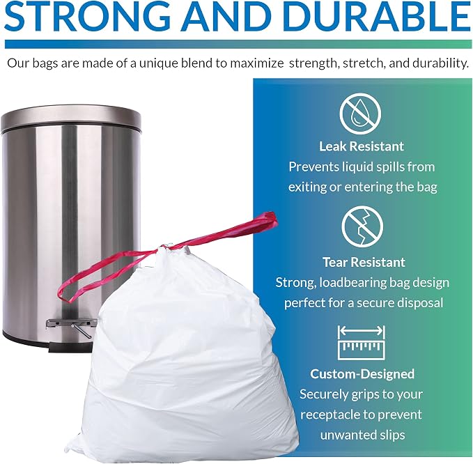 Reli. 6-10 Gallon Trash Bags Drawstring | 500 Count Bulk | 22"x23" | 6 - Image 2