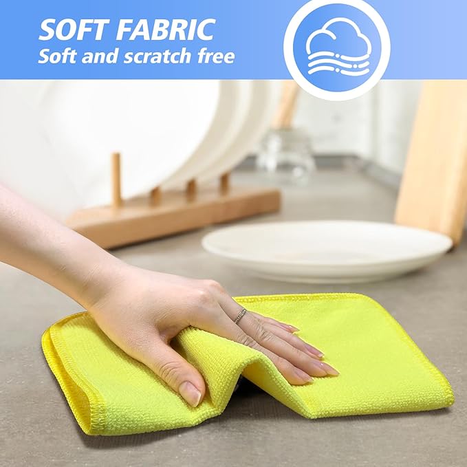 KinHwa Kitchen Washcloths for Dishes Absorbent Microfiber Dish Cloths Quick Dry - Image 6