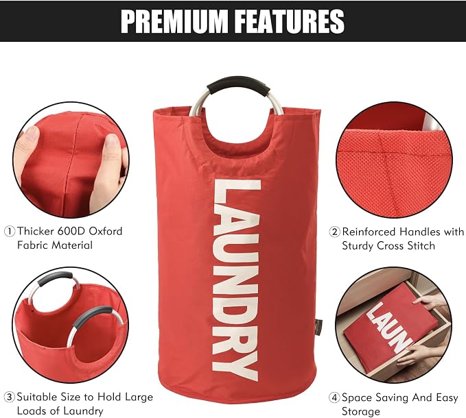 DOKEHOM 125L X-Large Collapsible Washing Laundry Basket Bag - Image 7