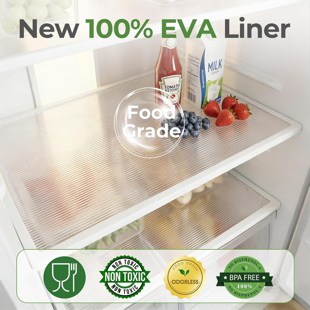 100% EVA Shelf Liner Waterproof Non Adhesive, 12" x 360", Ribbed