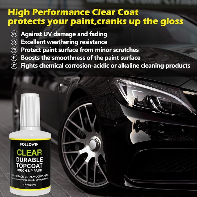 FOLLOWIN Automotive Clear Coat, Gloss Clear Finished Car Touch Up Paint - Image 2