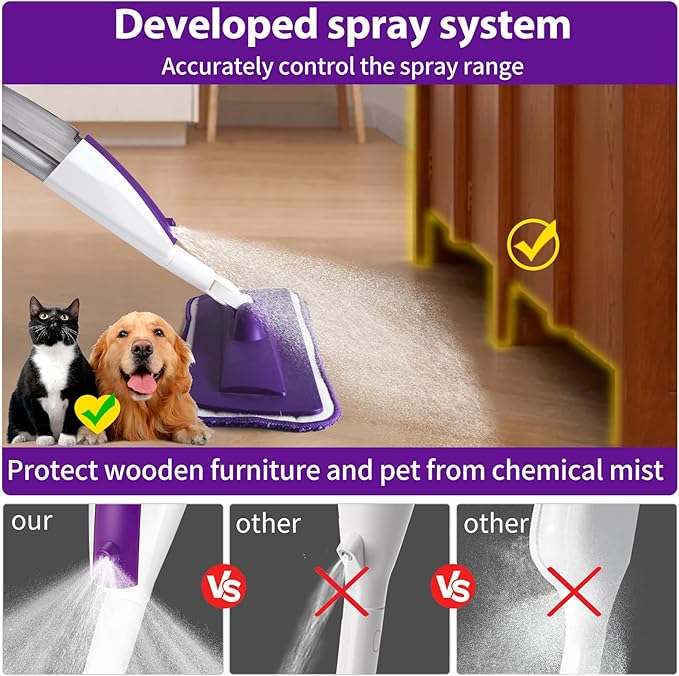 Mops for Floor Cleaning Wet Spray Mop - Image 2