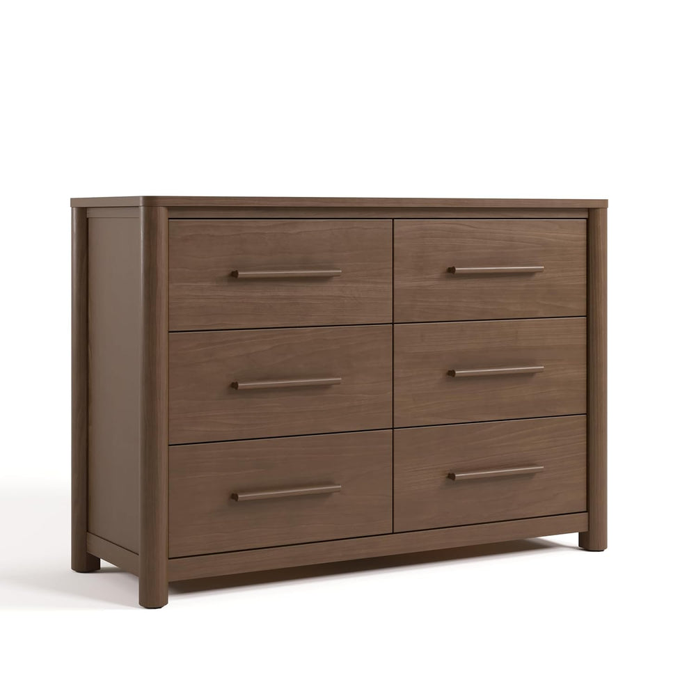 Storkcraft Malta 6 Drawer Dresser, Hazelnut