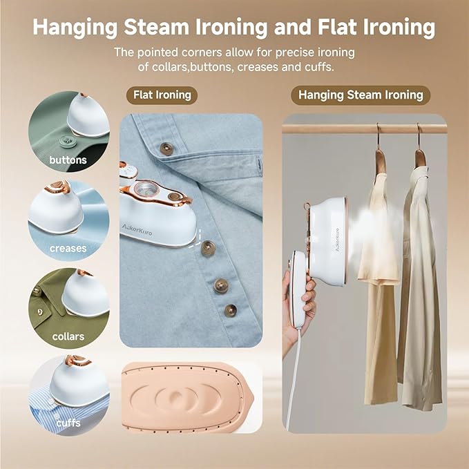 Travel Steamer for Clothes, 1200W Portable Handheld Mini Garment Steamers - Image 5