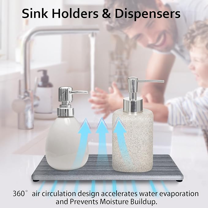 Diatomite Soap Dish, Water Absorbing Stone Tray, Kitchen Sink Organizer - Image 5