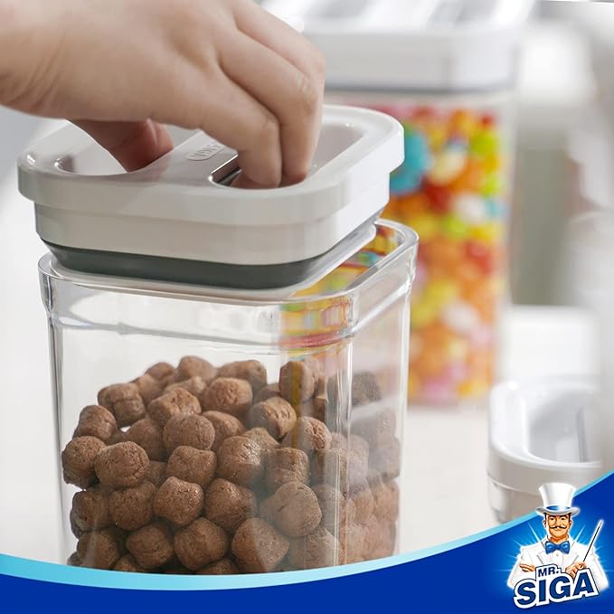 MR.SIGA 4 Pack Airtight Food Storage Container Set, BPA Free Kitchen Pantry - Image 7
