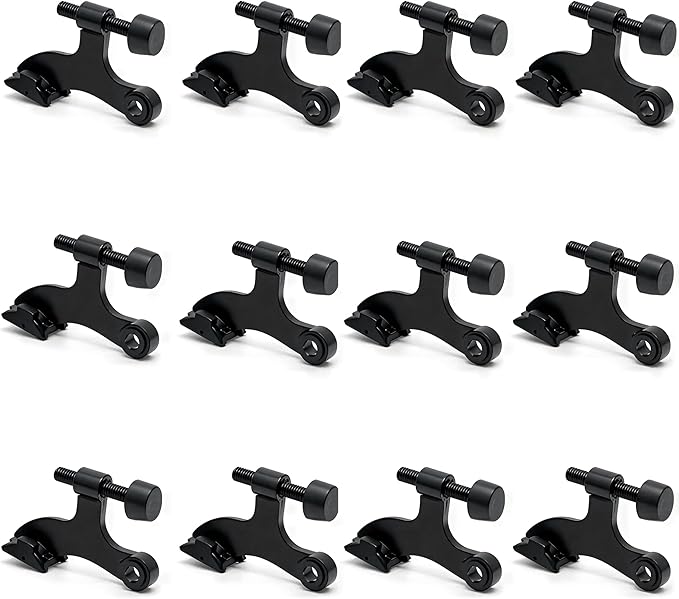 12 Pack Hinge Pin Black Door Stopper, Adjustable Heavy Duty Hinge Pin Door Stop by SUNTAI