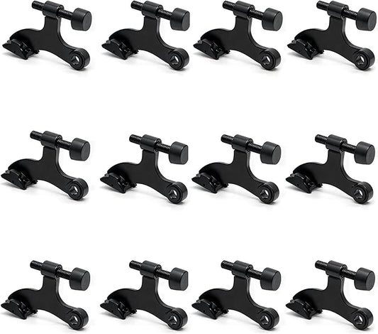 12 Pack Hinge Pin Black Door Stopper, Adjustable Heavy Duty Hinge Pin Door Stop by SUNTAI