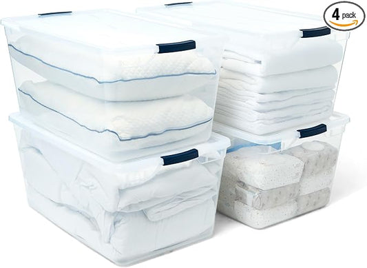 Rubbermaid Cleverstore 95 Qt Clear Storage Bins by Rubbermaid