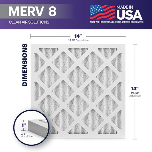 BNX TruFilter 14x14x1 Air Filter MERV 8 - Image 2