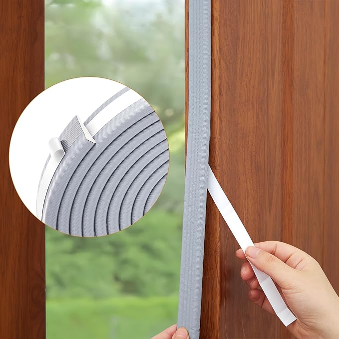 QDiShi 118" Wedge-Shape Weather Stripping Door Seal Weatherproof Foam Seals - Image 6