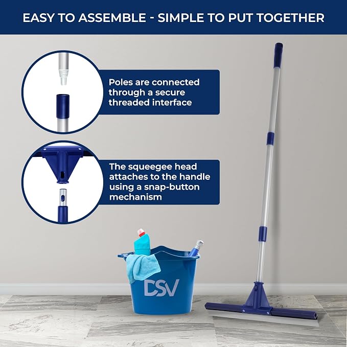 DSV Standard Floor Squeegee for Concrete Floor, 17.5" Large Floor Squeegee - Image 6