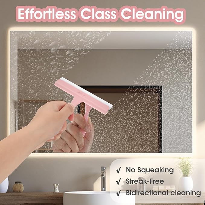 5" Silicone Shower Squeegee for Glass Doors & Car Windows - Image 2