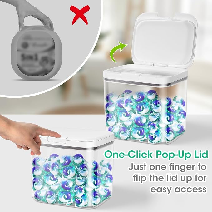 2 Pack Laundry Pods Container - Image 2
