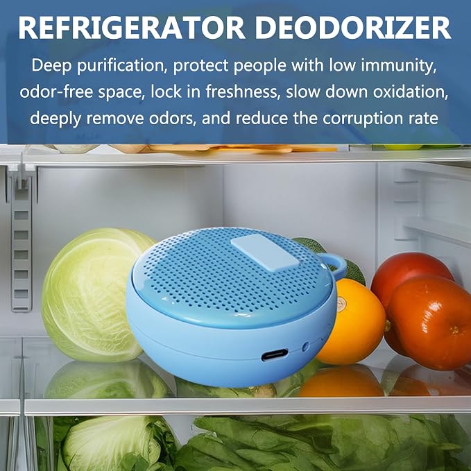 Refrigerator Deodorizer, Fridge Odor Absorber, Mini USB Rechargeable Ozone Odor - Image 3
