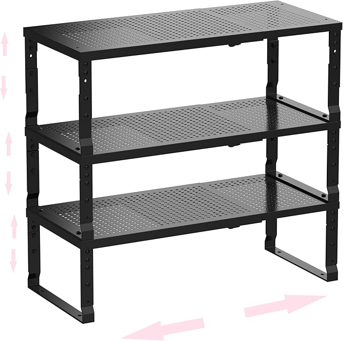 Metal Stackable Expandable Storage Shelf by Unknown
