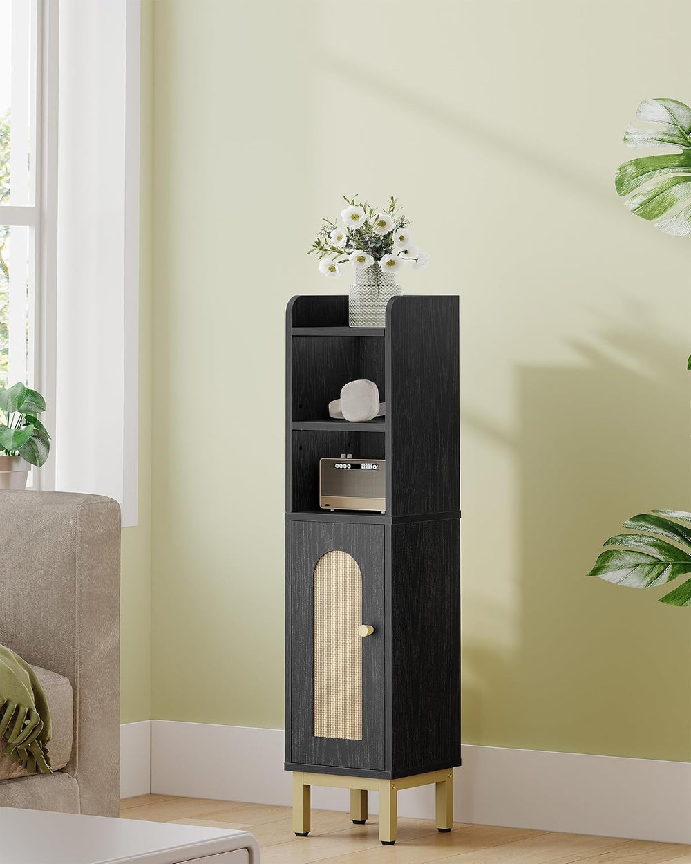 Hzuaneri Bathroom Storage Cabinet, Small Corner Floor Cabinet