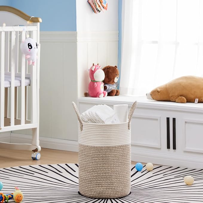 VIPOSCO Tall Laundry Hamper, Woven Rope Storage Basket - Image 2
