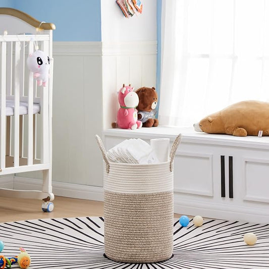 VIPOSCO Tall Laundry Hamper, Woven Rope Storage Basket - Image 2