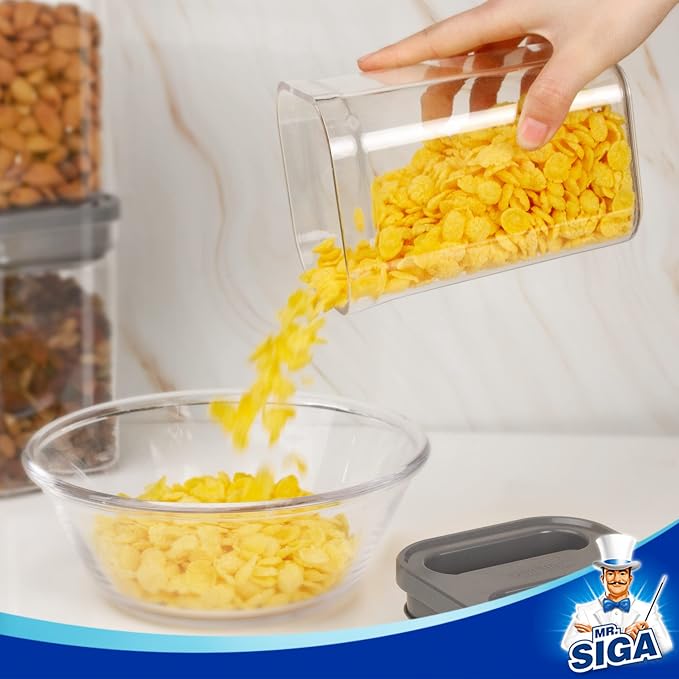 MR.SIGA 4 Pack Airtight Food Storage Container Set, BPA Free Kitchen Pantry - Image 5