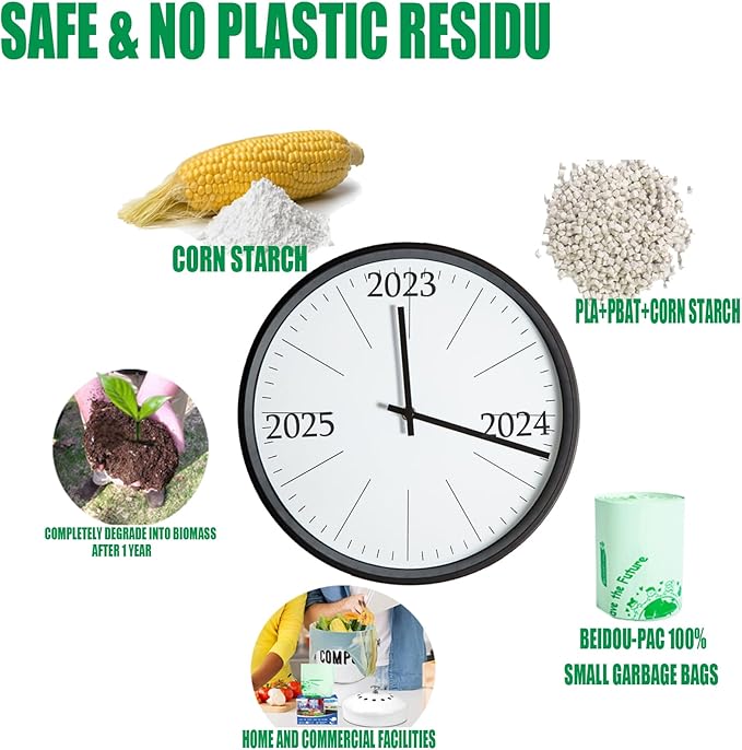 8-10 Gallon Compostable Trash Bags, Compost Bags Kitchen Trash Bags - Image 8