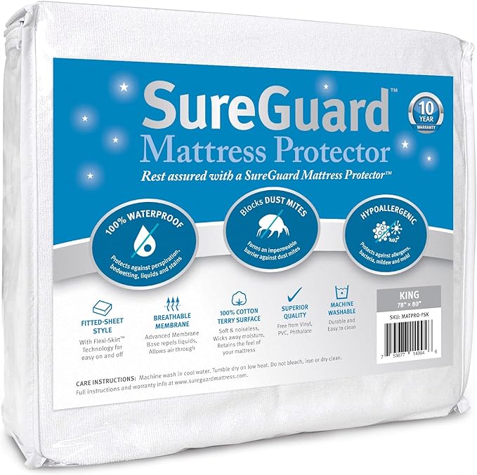 SureGuard King Size Mattress Protector by SureGuardMattressProtectors
