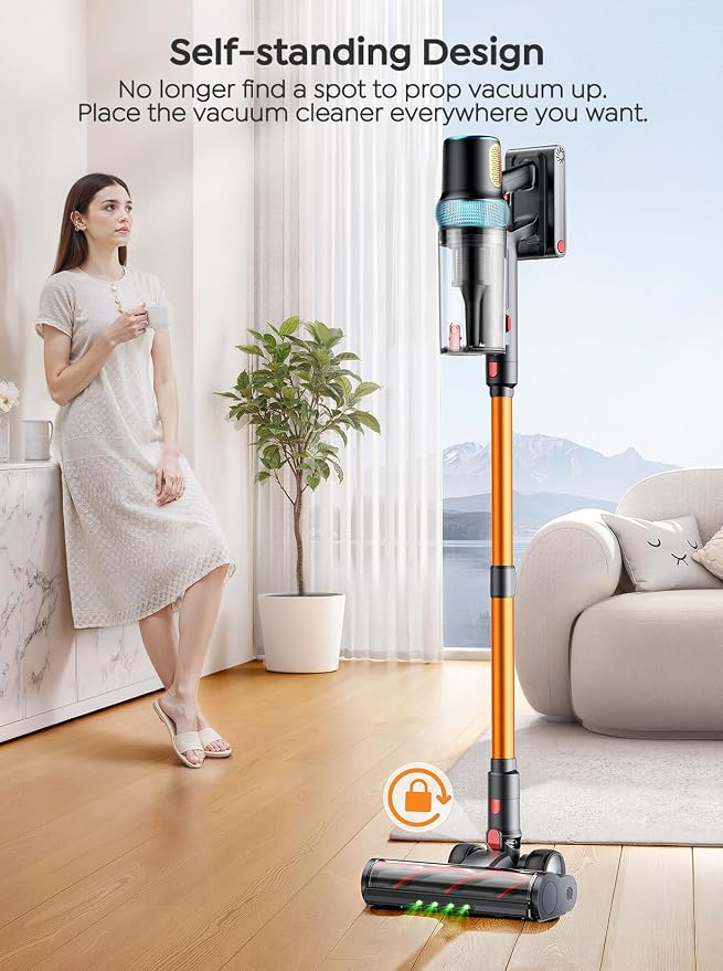 Cordless Vacuum Cleaner, Upgraded 600W 50Kpa 65Mins Vacuum Cleaners - Image 7