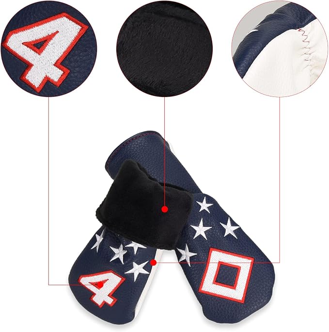 Blue and White Stars Hybrid Iron Head Covers - Image 3