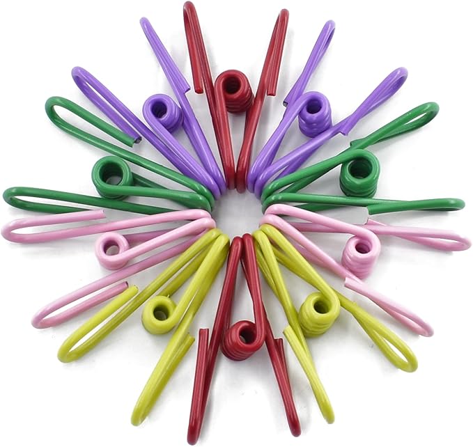 50 Packs Steel Wire Clips Vinyl Plastic Coated Multi-Function Colored Utility - Image 5