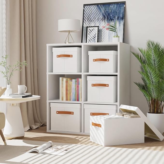 Fabric Storage Bins, 7.1 x 9.1 x 13 Inch Clothes Boxes - Image 2