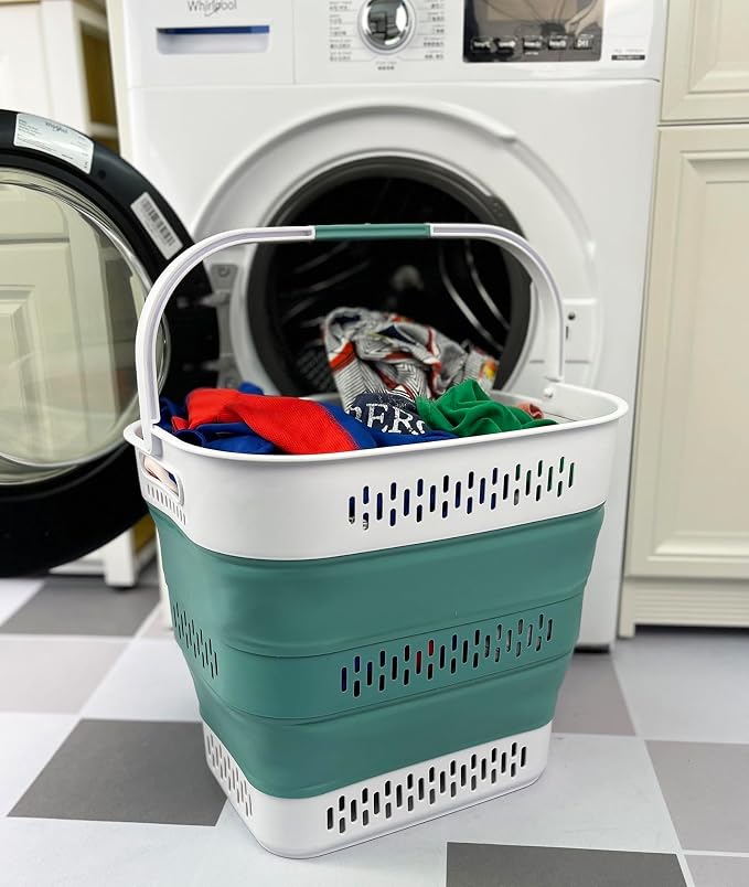 SAMMART 40L Collapsible Plastic Laundry Basket - Image 3