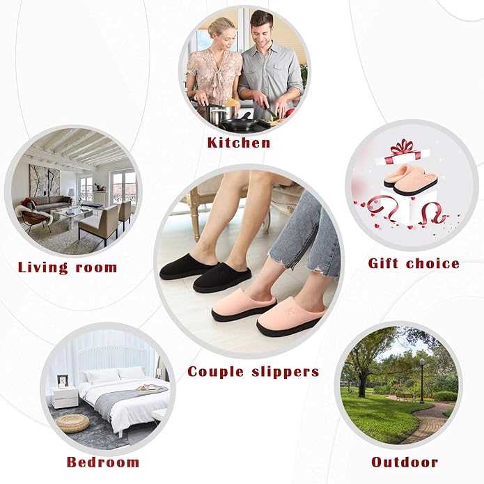 Memory Foam Slippers for Women's and Men's Casual House Shoes - Image 5