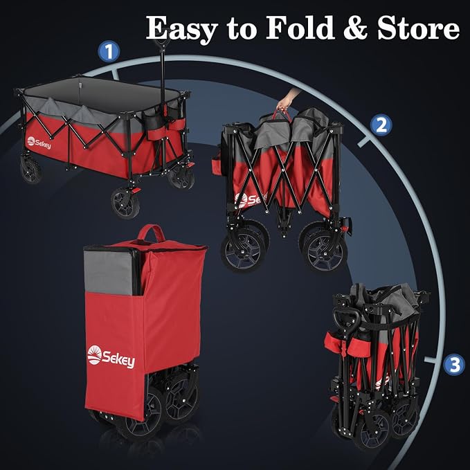 Sekey 220L Collapsible Foldable Wagon - Image 8